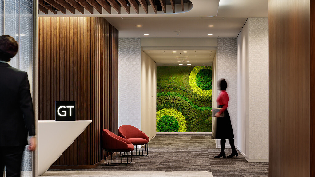 A man and woman in a room.